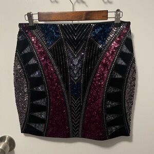 Expres Sequin Mini Skirt
